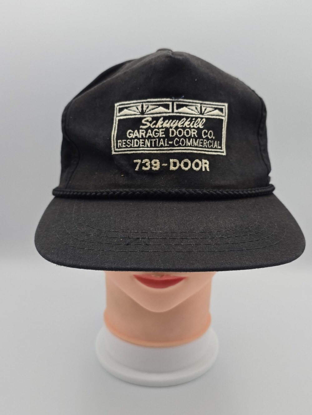 Vintage Schuylkill Pennsylvania Garage Door Co. Black Adjustable Snapback Hat